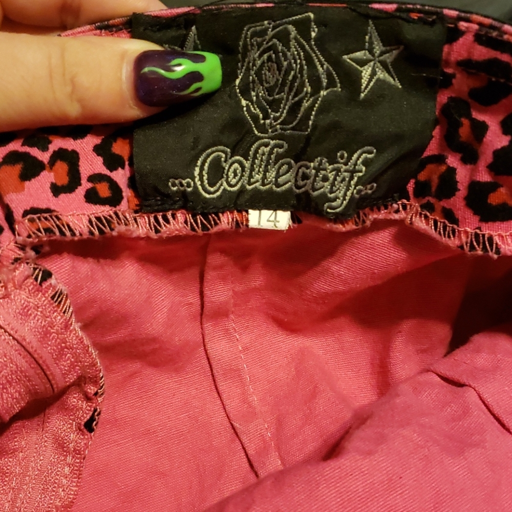 Vintage collectif pink leopard swing dress - Picture 3 of 3
